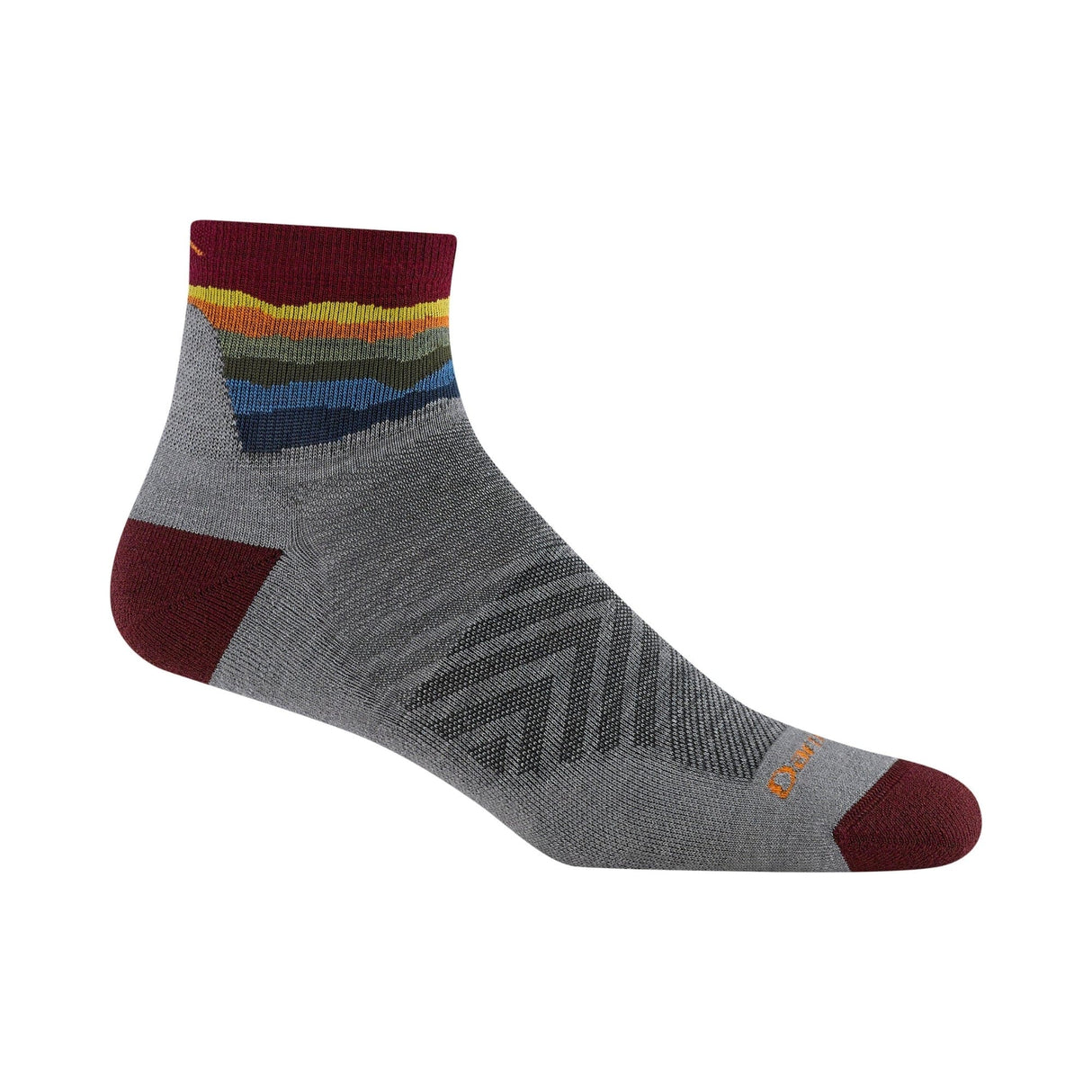 Darn Tough Mens Run Quarter Ultra-Lightweight Socks  -  Medium / Skyracer Gray