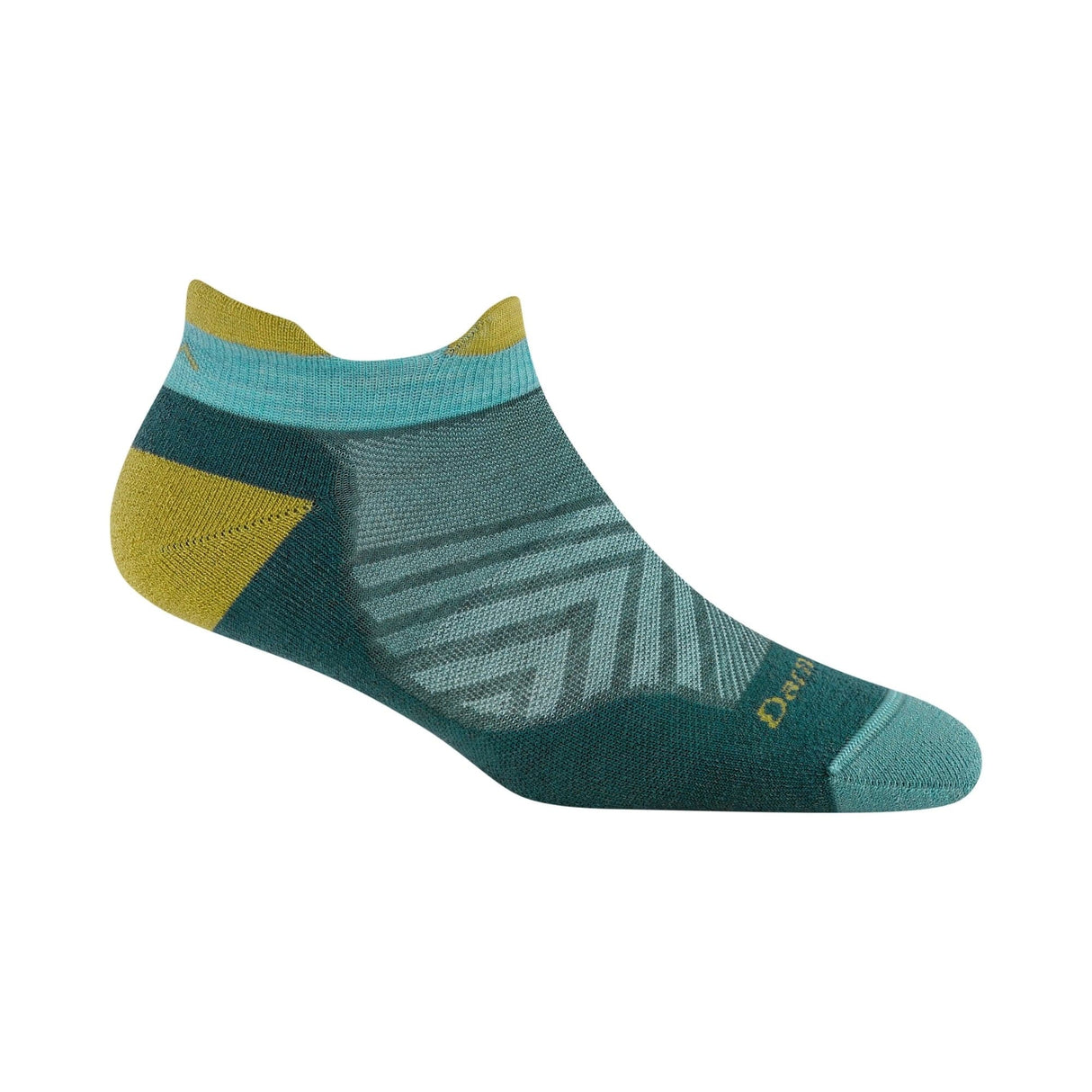 Darn Tough Womens Run No Show Tab Ultra-Lightweight Socks  -  Small / Teal
