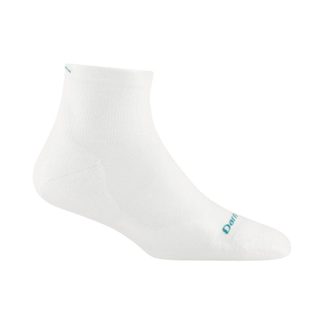Darn Tough Womens Run Quarter Ultra-Lightweight Socks with Cushion  -  Small / White