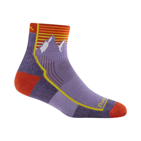 Darn Tough Womens Hiker Quarter Midweight Socks  -  Small / Mountain Lupine
