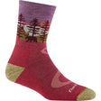 Darn Tough Womens Northwoods Micro Crew Midweight Hiking Socks  -  Small / Cranberry