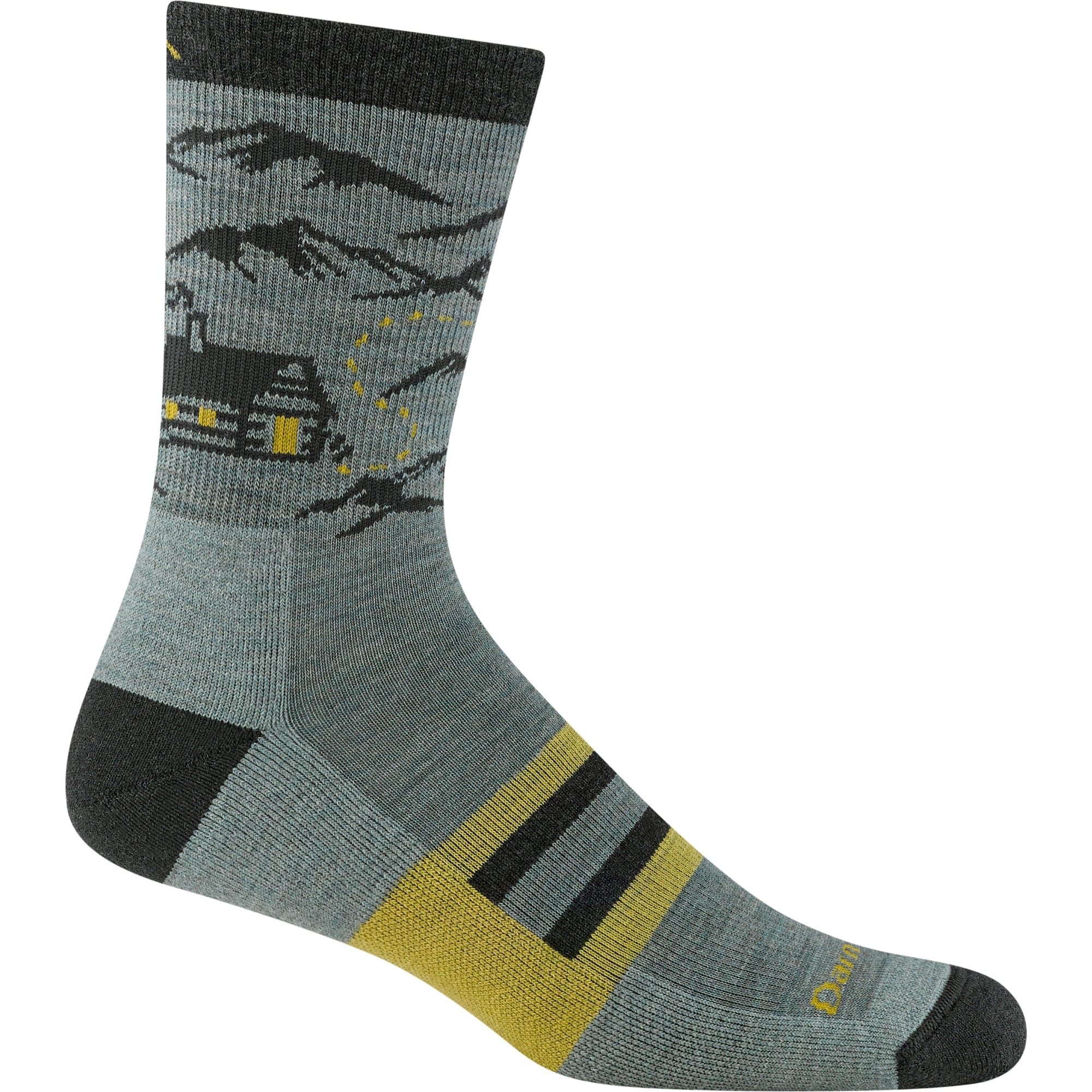 Darn Tough Mens Hike Hut Micro Crew Midweight Hiking Socks  -  Medium / Seafoam