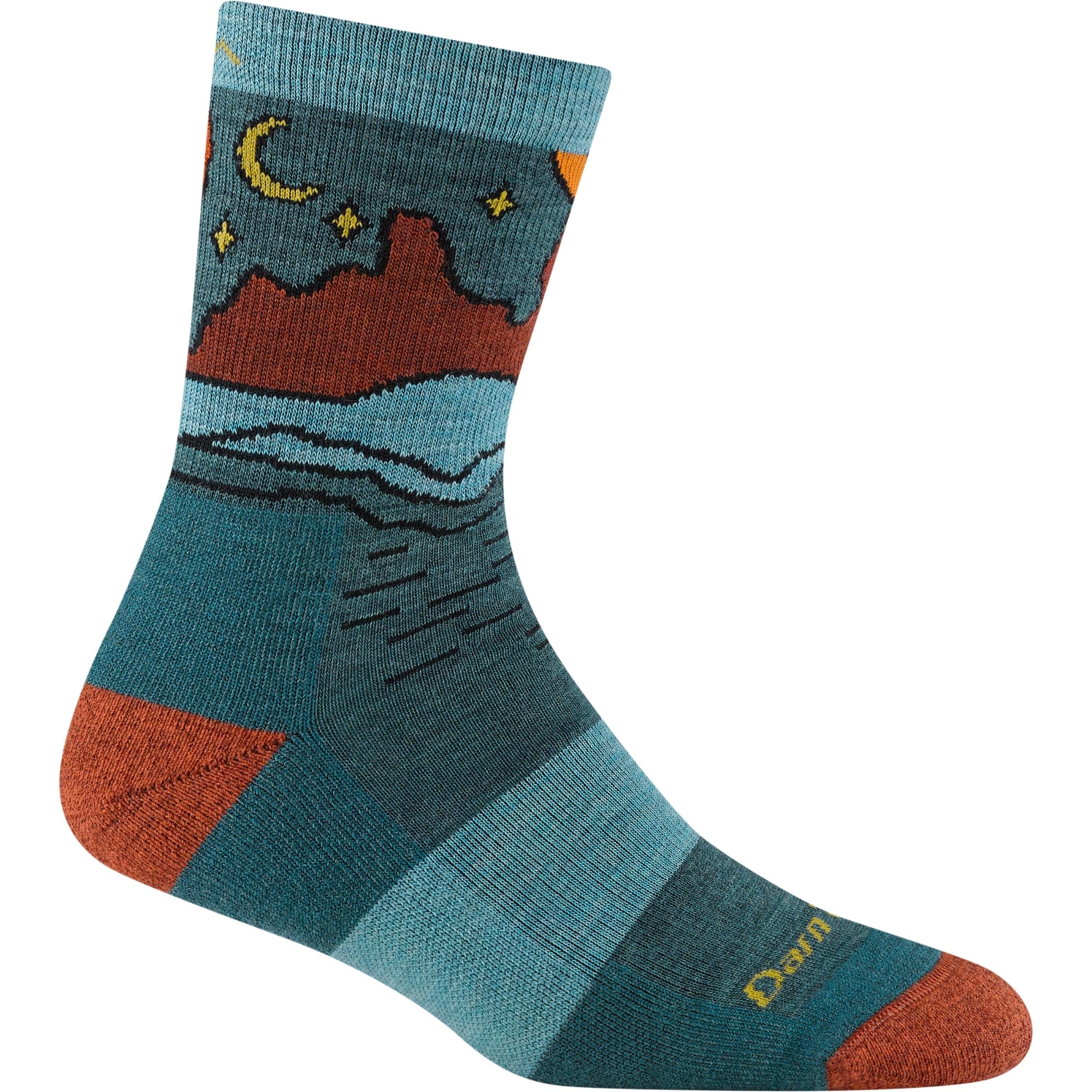 Darn Tough Womens Celeste Micro Crew Midweight Hiking Socks  -  Small / Teal