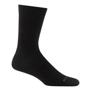 Darn Tough Mens Solid Crew Lightweight Lifestyle Socks  -  Medium / Solid Black