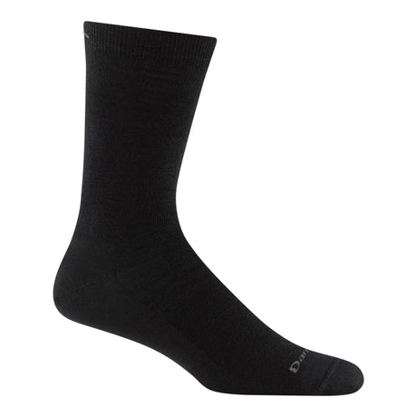 Darn Tough Mens Solid Crew Lightweight Lifestyle Socks  -  Medium / Solid Black
