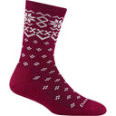 Darn Tough Womens Shetland Crew Lightweight Lifestyle Socks  -  Small / Burgundy