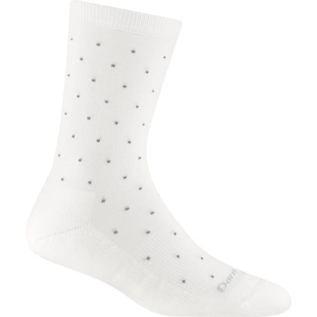 Darn Tough Womens Pin Drop Crew Lightweight Lifestyle Socks  -  Small / White