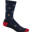 Darn Tough Mens Oh Snap Crew Lightweight Lifestyle Socks  -  Small / Eclipse
