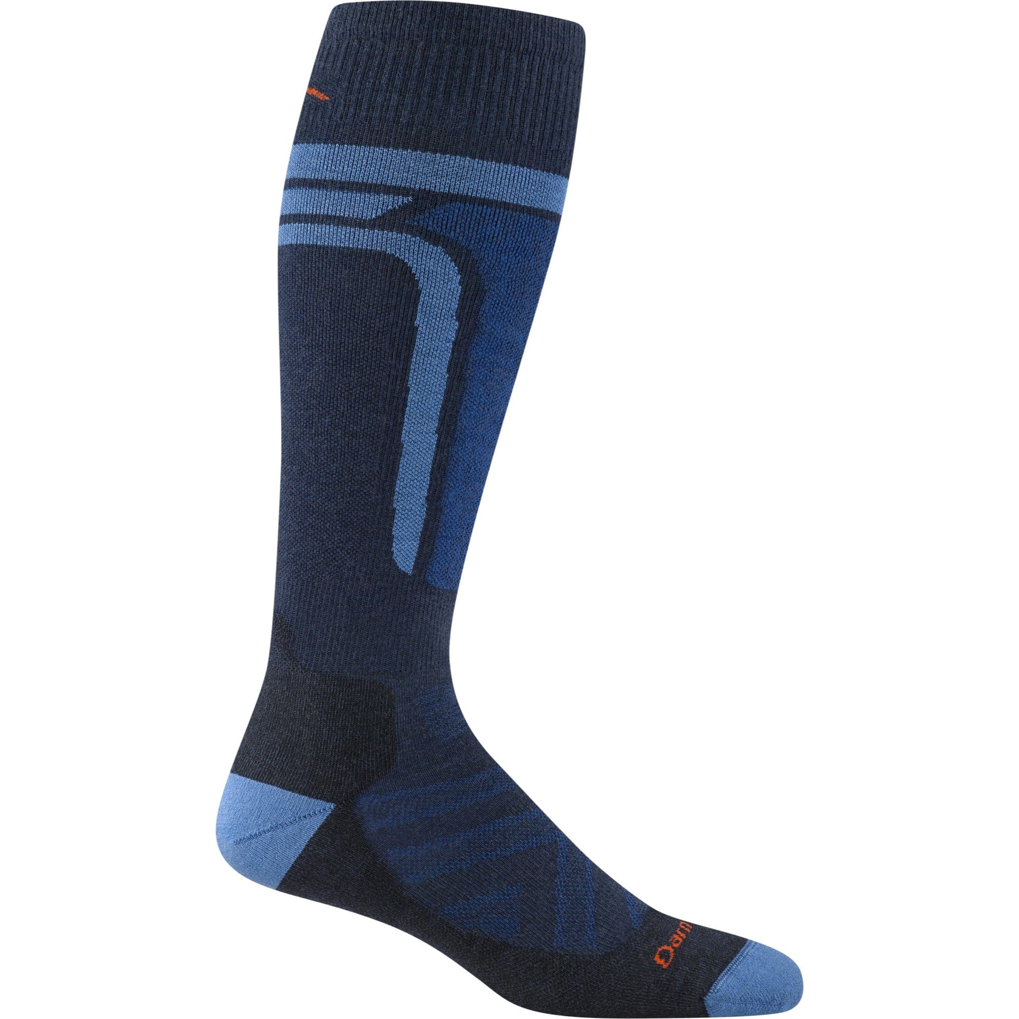 Darn Tough Mens Edge Over-the-Calf Midweight Ski & Snowboard Socks  -  Medium / Eclipse