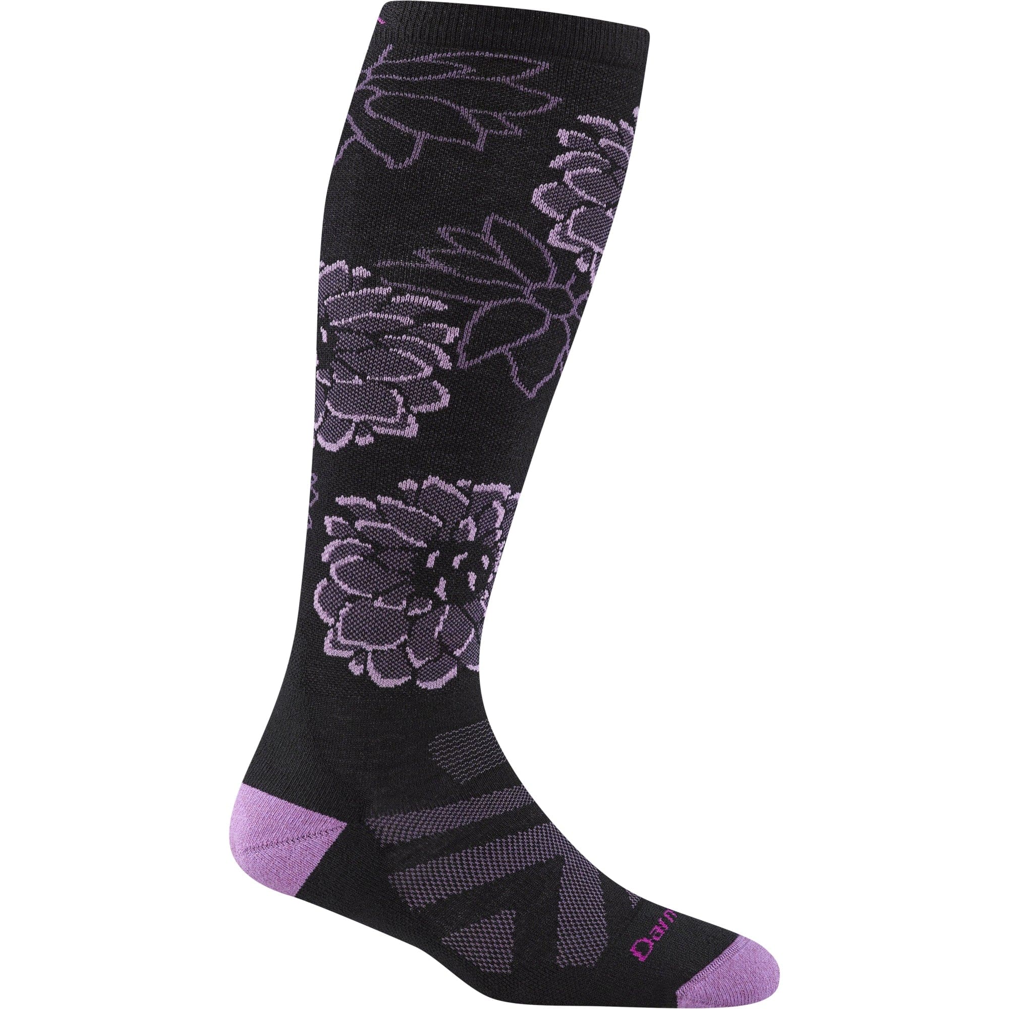 Darn Tough Womens Dahlia Over-the-Calf Midweight Ski & Snowboard Socks  -  Small / Black