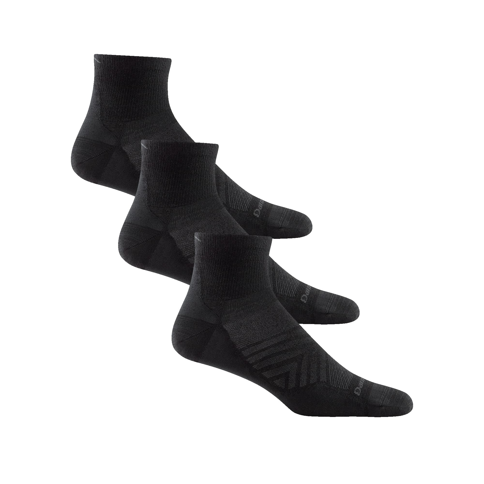 Darn Tough Mens Run Quarter Ultra-Lightweight 3-Pack Socks