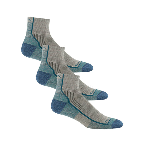 Darn Tough Mens Hiker Quarter Midweight Hiking 3-Pack Socks