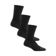 Darn Tough Womens Solid Basic Crew Lightweight Lifestyle 3-Pack Socks