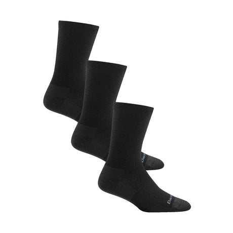Darn Tough Womens Solid Basic Crew Lightweight Lifestyle 3-Pack Socks