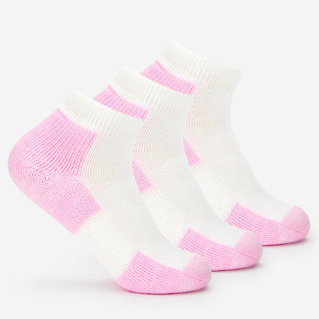Thorlo Womens Distance Walking Maximum Cushion Ankle Socks  -  Medium / Pink / 3-Pair Pack