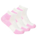 Thorlo Womens Distance Walking Maximum Cushion Ankle 3-Pack Socks  -  Medium / Pink