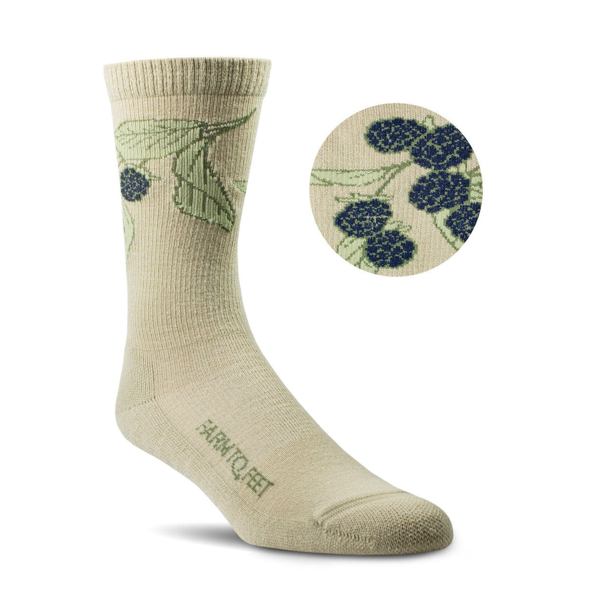 Farm to Feet Shenandoah Crew Light Cushion Socks  -  Small / Desert Tan