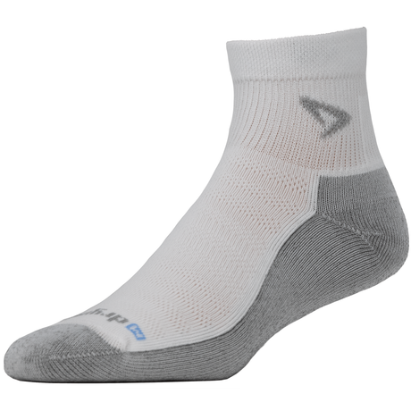 Drymax Running 1/4 Crew Socks  -  Small / White/Gray