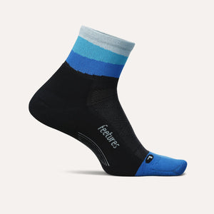 Feetures Elite Light Cushion Quarter Socks  -  Small / Oceanic Ascent