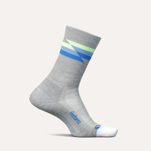 Feetures Elite Light Cushion Mini Crew Socks  -  Small / Synthwave Gray