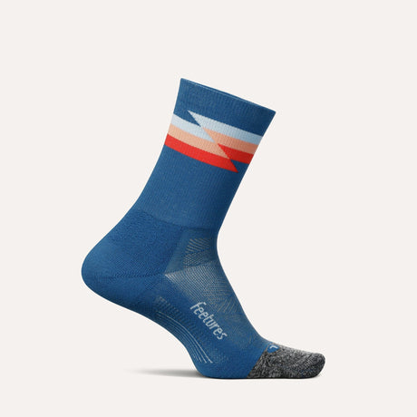 Feetures Elite Ultra Light Mini Crew Socks  -  Small / Synthwave Blue