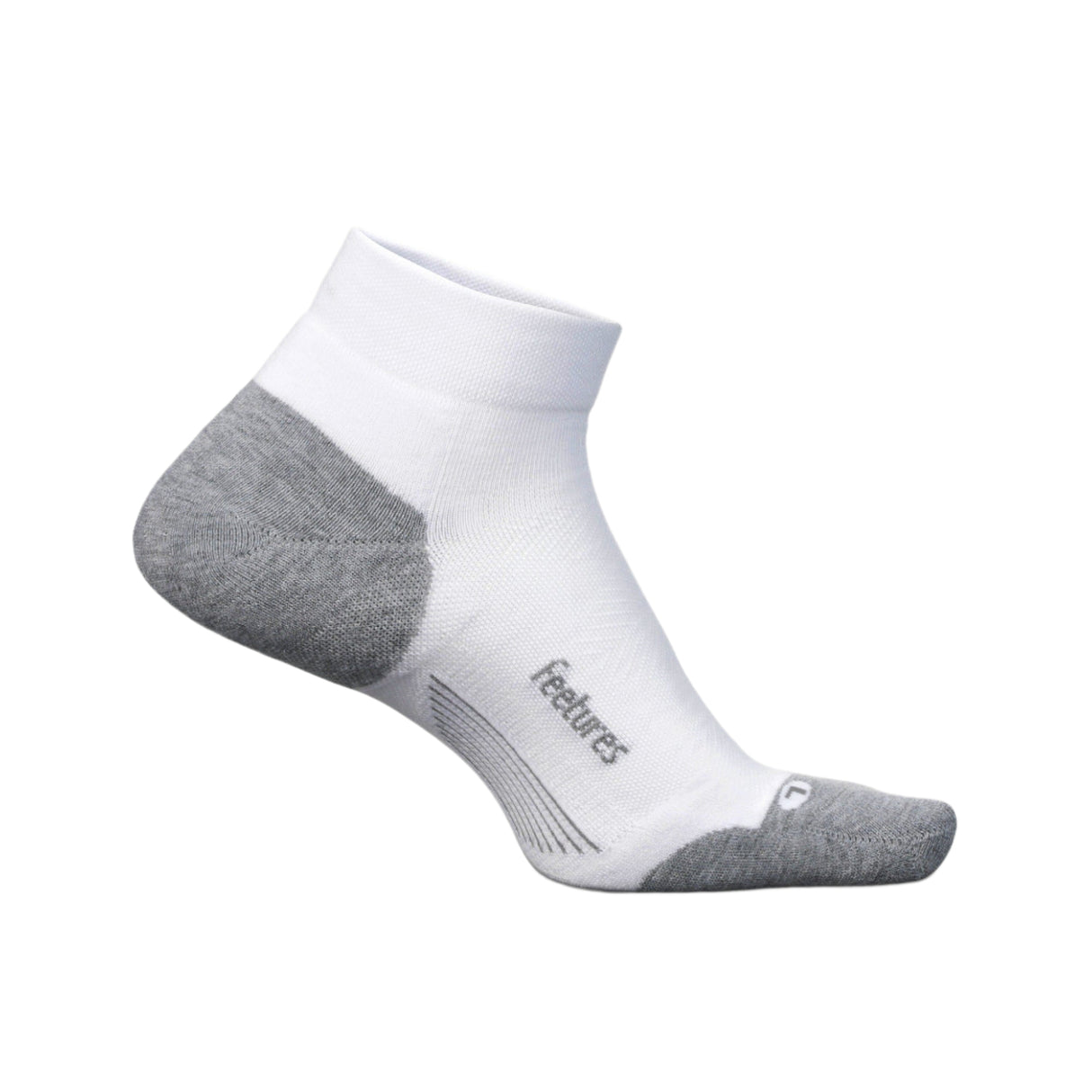 Feetures Elite Max Cushion Low Cut Socks  -  Medium / White