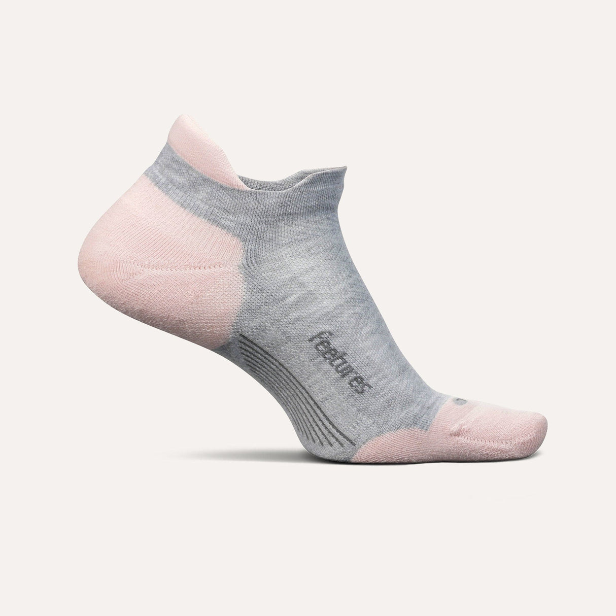 Feetures Elite Max Cushion No Show Tab Socks  -  Small / Propulsion Pink