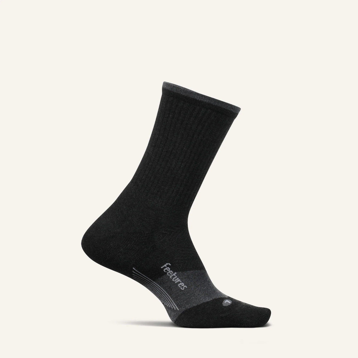 Feetures Elite Trail Max Cushion Mini Crew Socks  -  Small / Charcoal