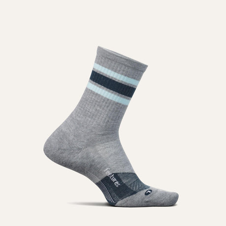 Feetures Elite Trail Max Cushion Mini Crew Socks  -  Small / Trail Blaze Gray