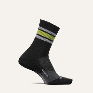 Feetures Elite Trail Max Cushion Mini Crew Socks  -  Medium / Trail Blaze Charcoal