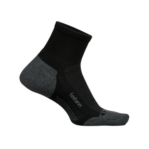 Feetures Elite Max Cushion Quarter Socks  -  Small / Black