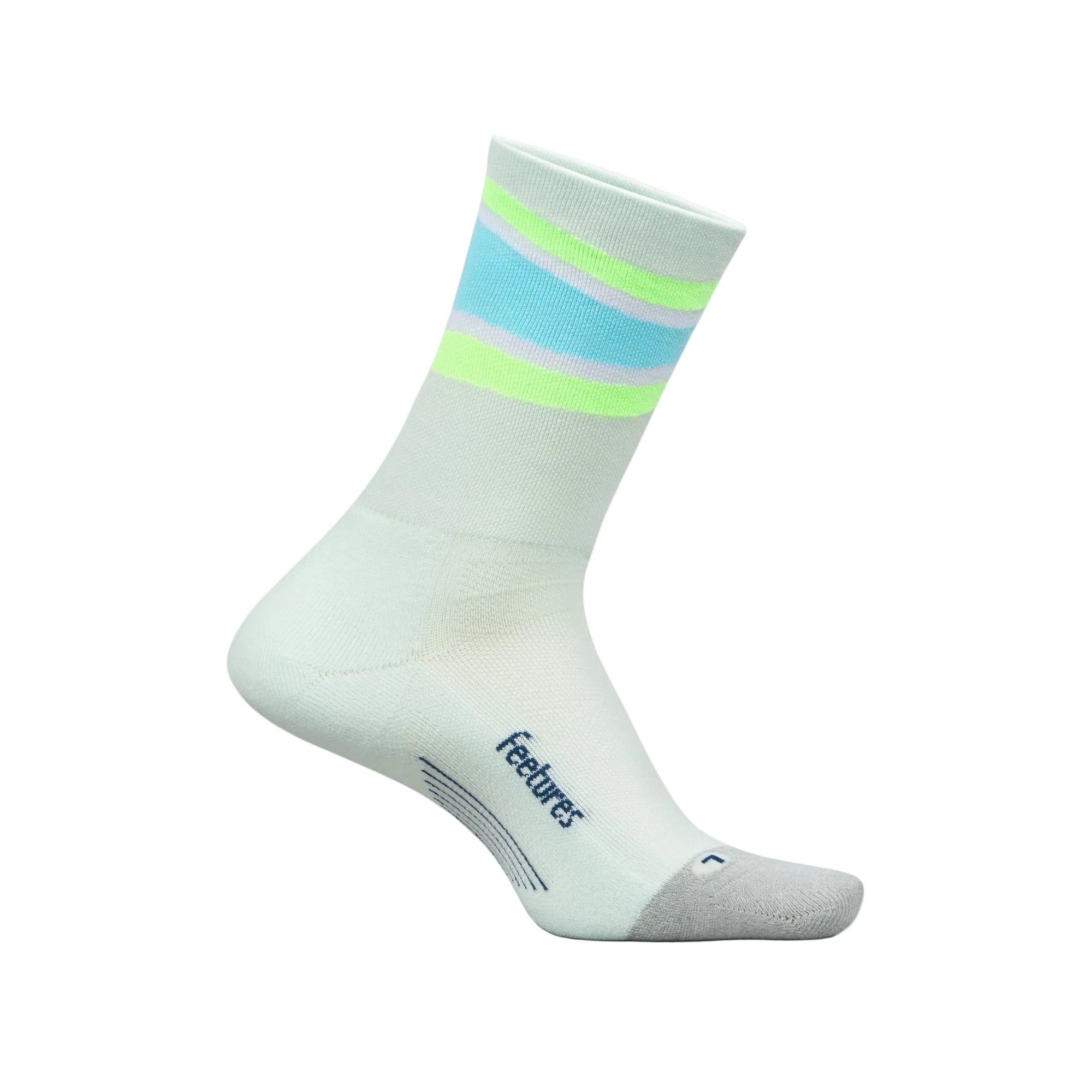 Feetures Elite Light Cushion Mini Crew Socks  -  Small / Mint Bounce