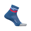 Feetures Elite Light Cushion Quarter Socks  -  Small / Blue Track