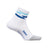 Feetures Elite Light Cushion Quarter Socks  -  Small / White Track