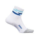 Feetures Elite Light Cushion Quarter Socks  -  Small / White Track