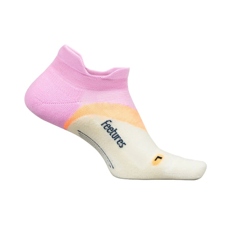 Feetures Elite Light Cushion No Show Tab Socks  -  Small / Pink Citrus