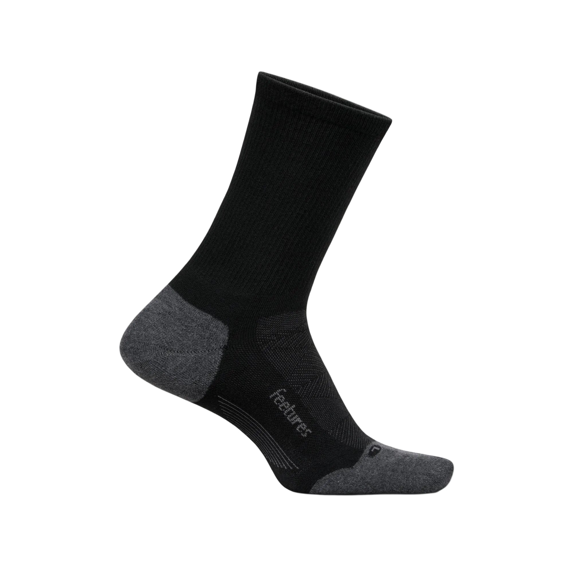 Feetures Elite Trail Max Cushion Mini Crew Socks  -  Medium / Black