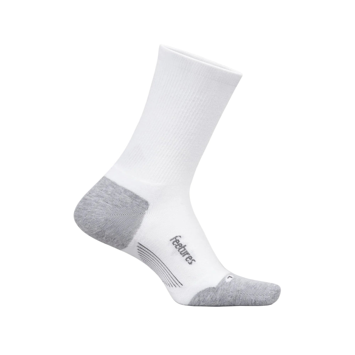 Feetures Elite Trail Max Cushion Mini Crew Socks  -  Small / White