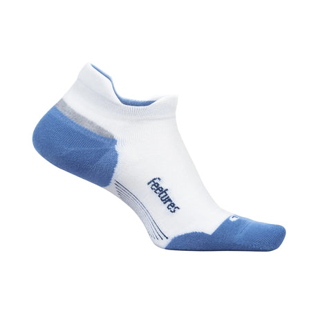 Feetures Elite Max Cushion No Show Tab Socks  -  Small / White Tide