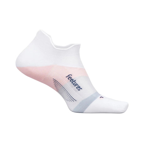 Feetures Elite Ultra Light No Show Tab Socks  -  Small / White Rose