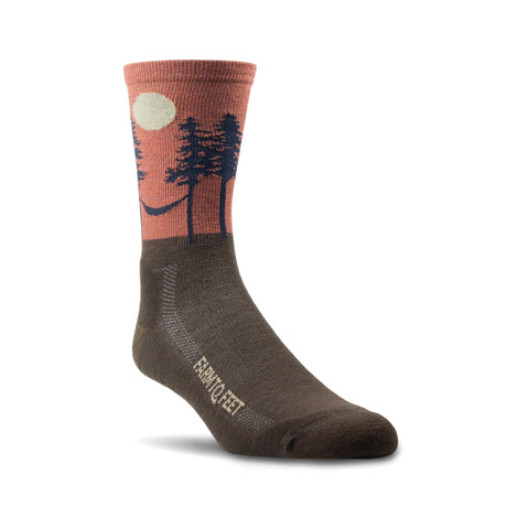 Farm to Feet Asheville Trail Light Cushion 3/4 Crew Socks  -  Medium / Turkish Coffee