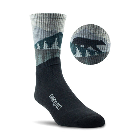 Farm to Feet Burbank Light Cushion 3/4 Crew Socks  -  Small / Black