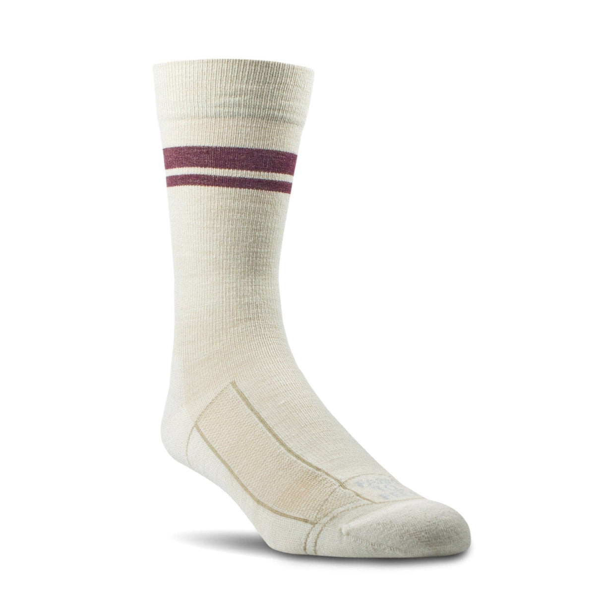 Farm to Feet Greensboro Stripe Light Cushion 3/4 Crew Socks  -  Medium / Natural