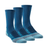 Farm to Feet Damascus Light Cushion 3/4 Crew Hiking 3-Pack Socks  -  Small / Denim Blue/Pow Blue