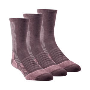 Farm to Feet Damascus Light Cushion 3/4 Crew Hiking 3-Pack Socks  -  Small / Dewberry