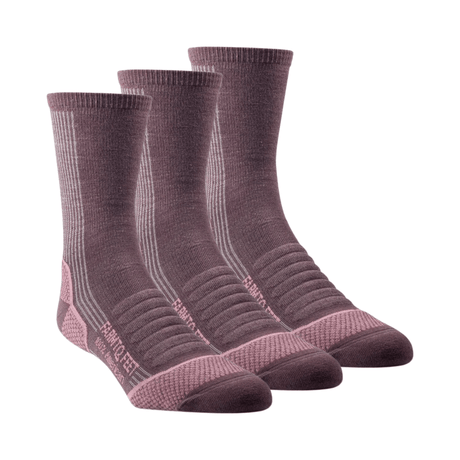 Farm to Feet Damascus Light Cushion 3/4 Crew Hiking 3-Pack Socks  -  Small / Dewberry