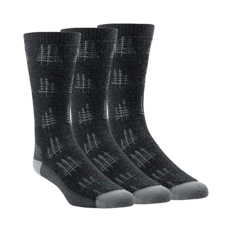Farm to Feet Mens Cokeville Everyday 3-Pack Socks  -  Medium / Charcoal/Platinum