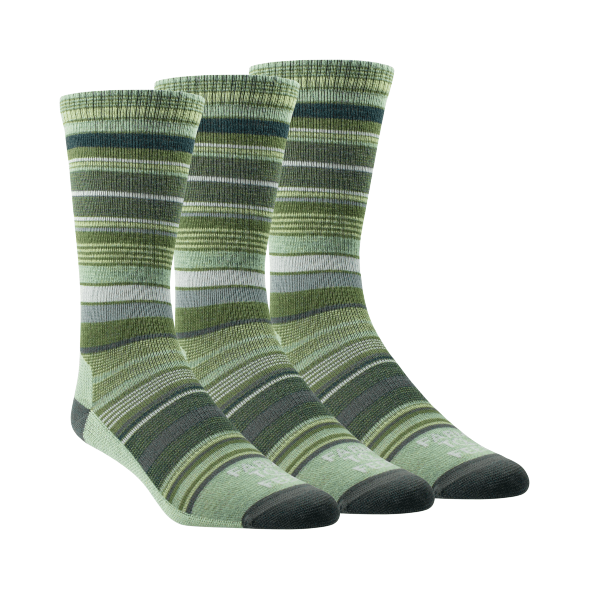 Farm to Feet Womens Ithaca Ultralight Crew 3-Pack Socks  -  Small / Loden Frost/Dark Shadow