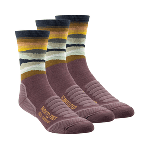 Farm to Feet Max Patch Lightweight 3/4 Crew 3-Pack Socks  -  Small / Dewberry
