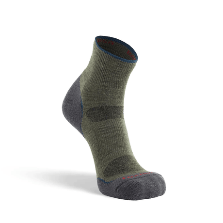 Fox River Basecamp 2.0 Lightweight Quarter Crew Socks  -  Medium / Olive/Charcoal